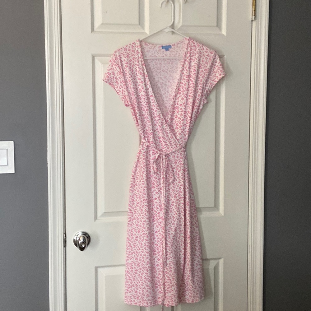 J. McLaughlin pink wrap dress
